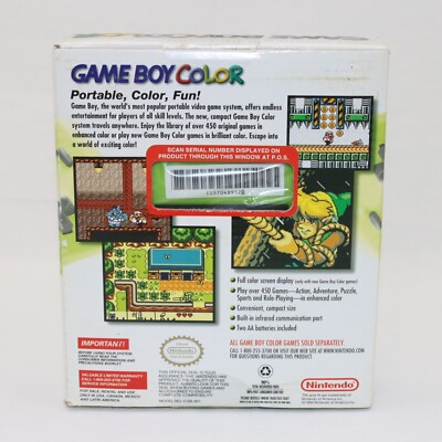 Nintendo Game Boy Color Kiwi Green Console - New, Factory Sealed