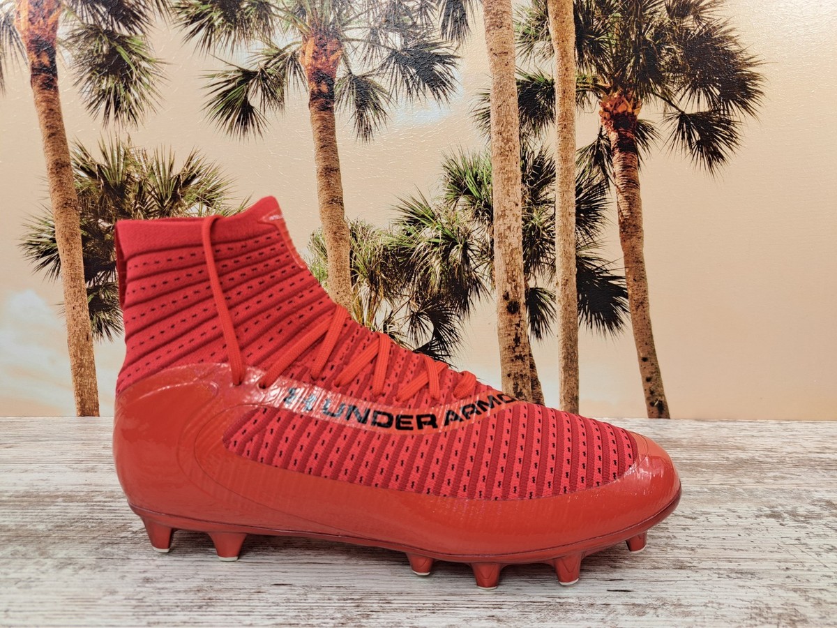 Under Armour UA Highlight 2 MC Knit Red Football Cleats Men's Size