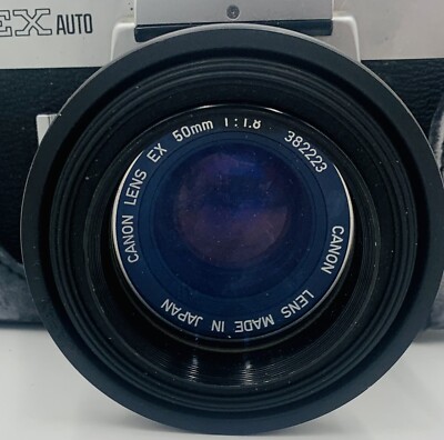 Canon EX Auto 35mm SLR Film Camera w/ EX 50mm f1.8 Lens Working