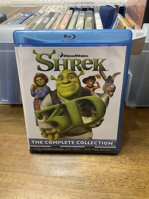 Shrek 3D The Complete Collection Movies Promotional 4 Disc Blu ray