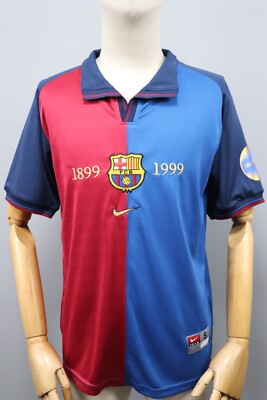 NIKE 1999- 2000 FC Barcelona #7 FIGO Football Jersey Soccer Team