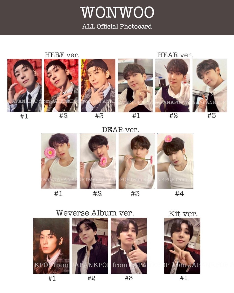 WONWOO SEVENTEEN 17 IS RIGHT HERE HEAR DEAR Official Photocard