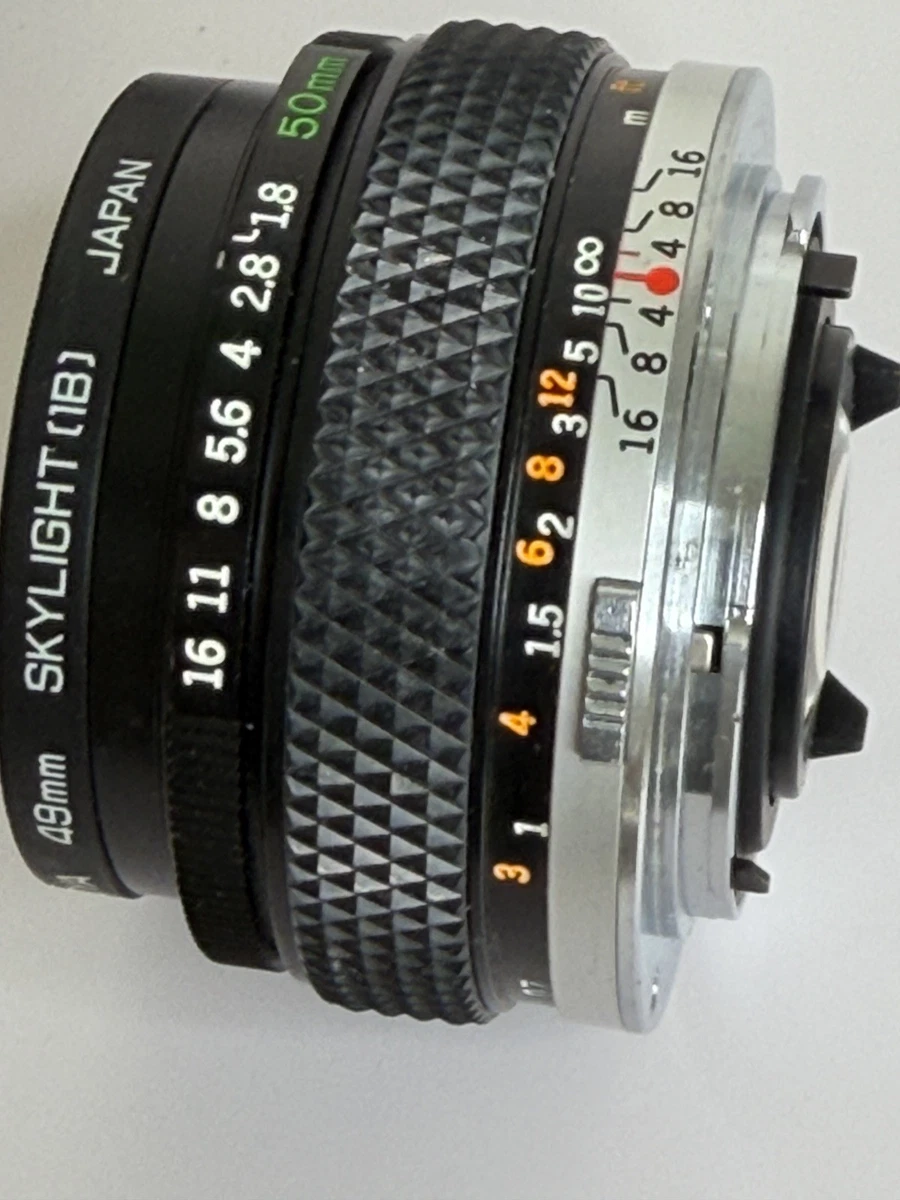 ジャンク Canon NO.215858 f:1.8 50mmヴィンテージレトロ Canon FD f