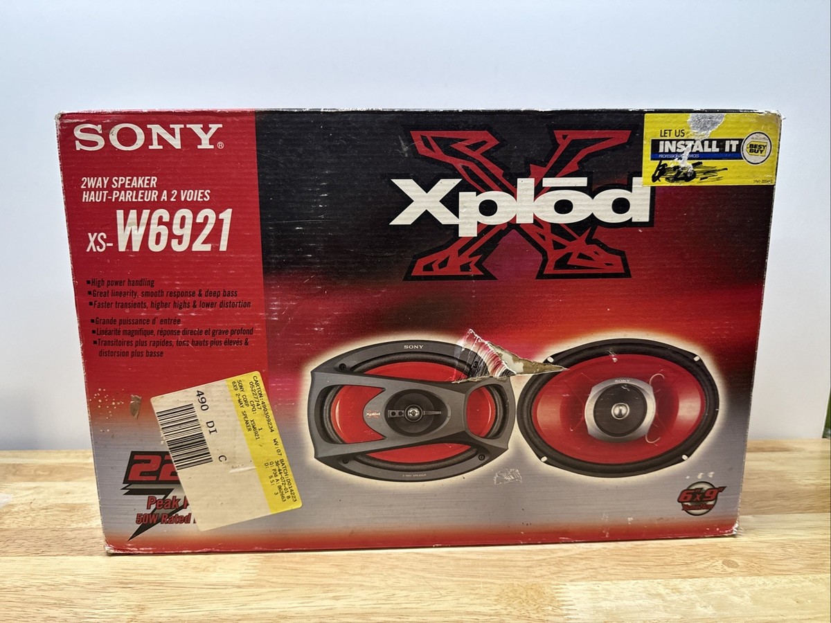 Sony Xplod XS-W6921 2Way 6”x9” Speakers 220 Watt Peak Power 50W