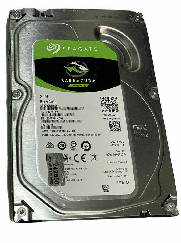 Seagate BarraCuda 2TB, SATA III, 3.5