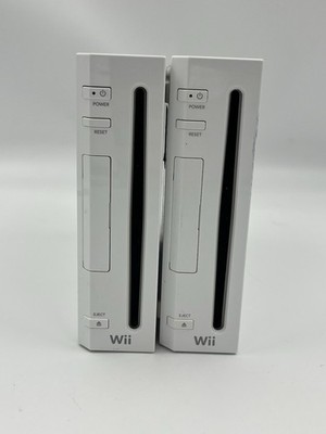 Nintendo Wii RVL-001 2 White Consoles Only For Parts 1 Disc Drive
