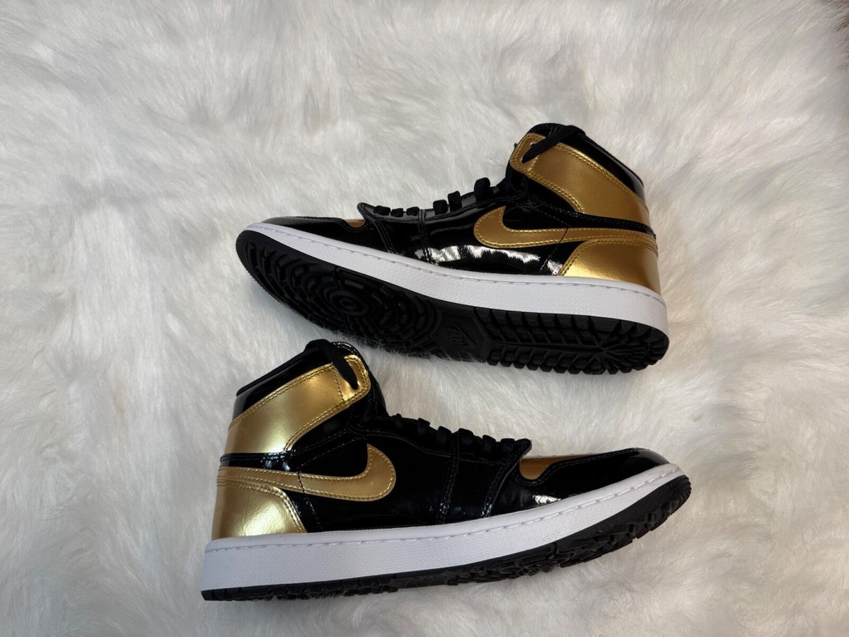DQ0660-002 Nike Air Jordan 1 High Gold Toe Men's Size 13 Golf