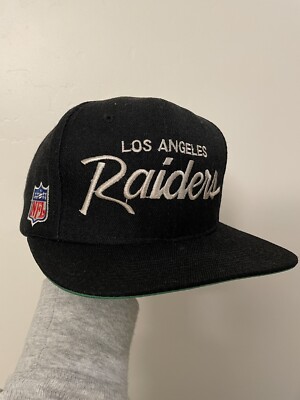 Vintage 90s Los Angeles Raiders Wool Snapback Hat Cap Wool Sports