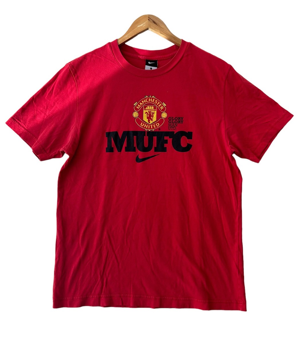 Manchester United MUFC RED T Shirt Men's Size Large Dri Fit Nike
