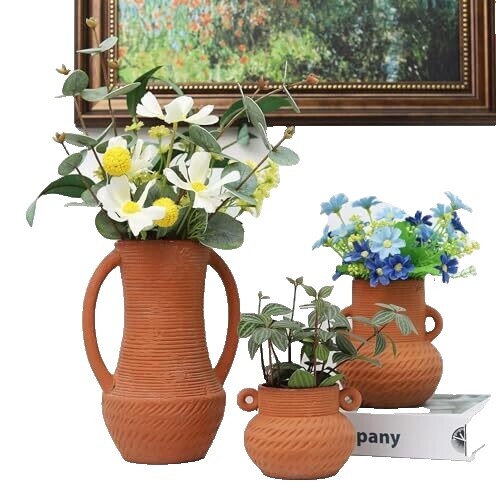 SUPREME/ POGGI UGO TERRACOTTA PLANTER POT Set large and small SS22