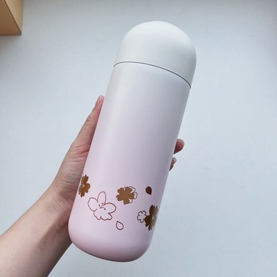 Starbucks China Sakura Vacuum Thermos – 13 oz Pink-White Gradient