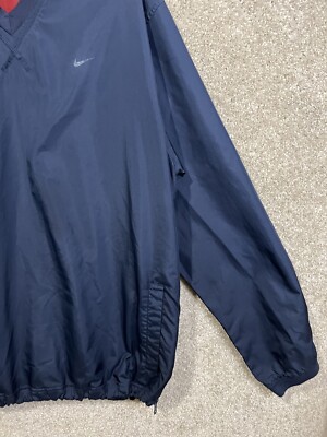Vintage Nike Golf Jacket Mens XL Blue Pullover Windbreaker Crew