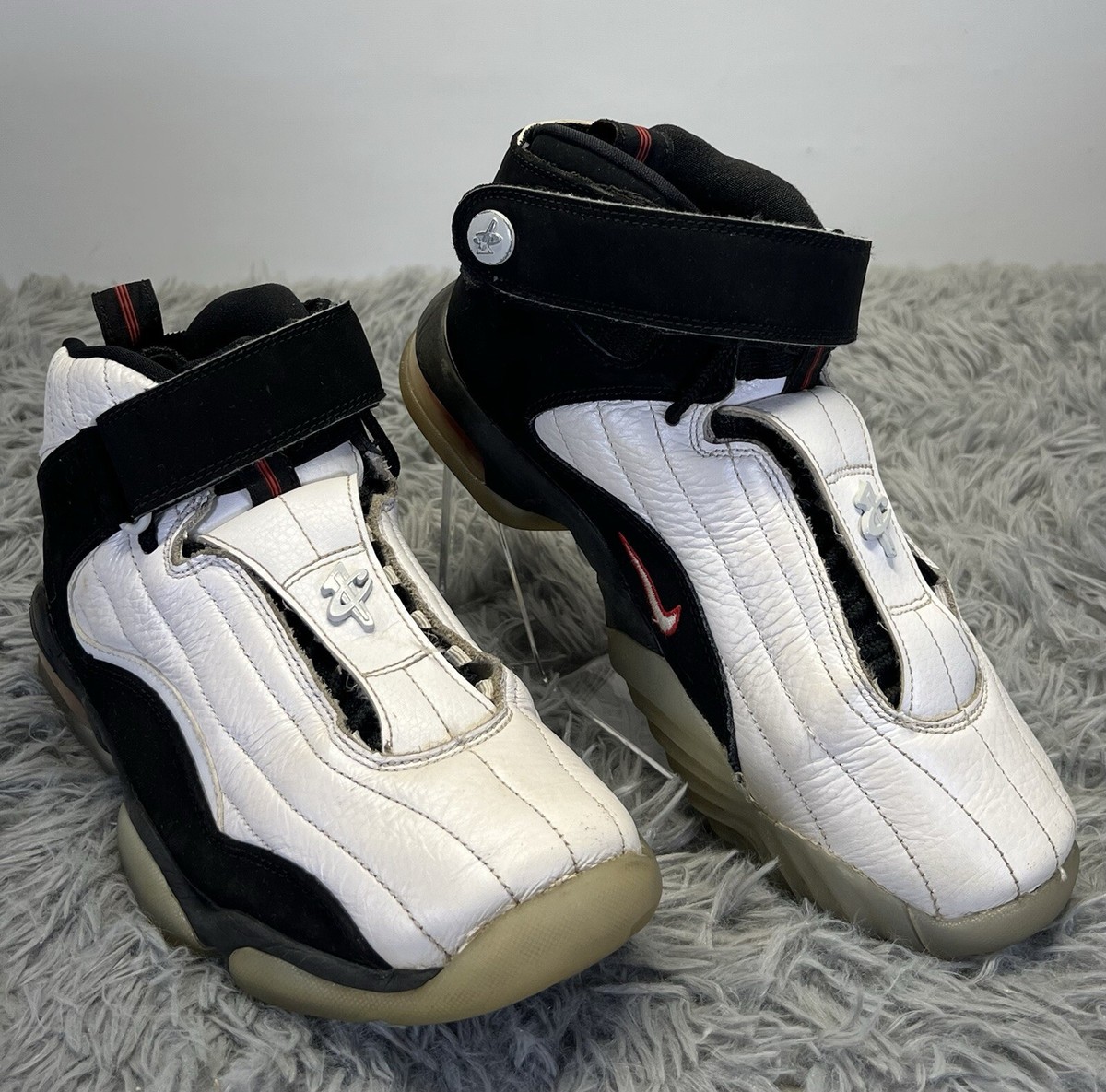 Nike Air Penny 4 Mens Size 8 Black White Athletic Shoes Sneakers