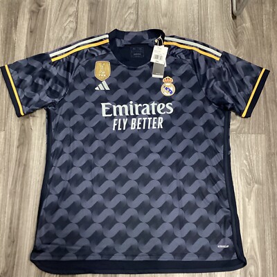 ADIDAS REAL MADRID AWAY 23/24 VALVERDE 15 NAVY/BLACK SIZE 2XL MENS