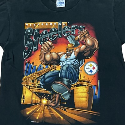 Vintage Pittsburgh Steelers 1994 Salem Sportswear Superhero T
