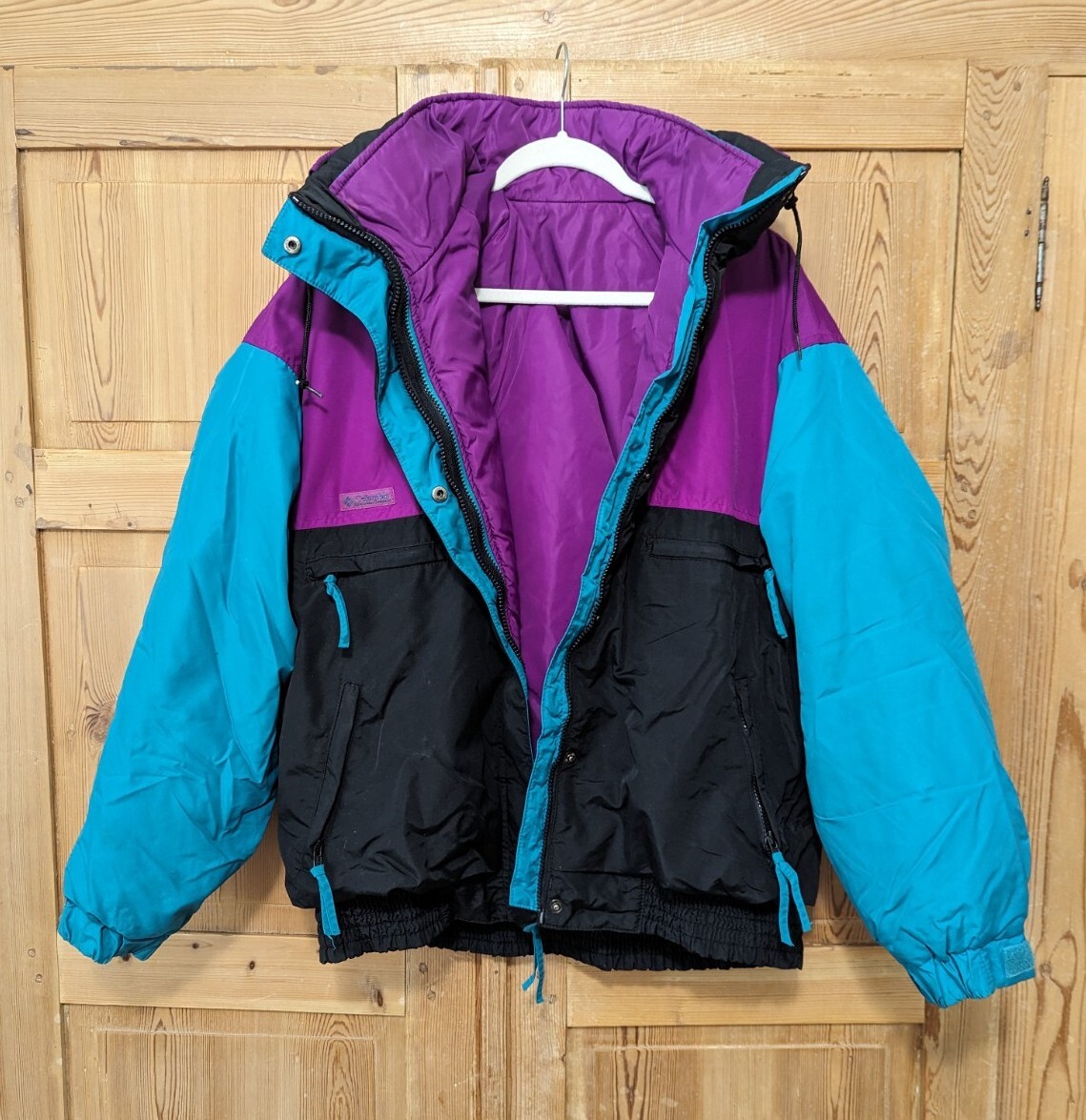 Vintage Columbia Vamoose 3-in-1 Womens Jacket XL Purple Teal