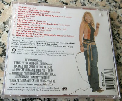 LIZZIE MCGUIRE MOVIE SOUNDTRACK NEW RARE CD Hilary Duff Taylor