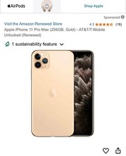 Apple iPhone 11 Pro Max - 512 GB - Gold (Unlocked) for sale online