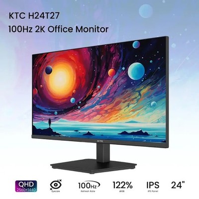KTC H24T27 Monitor 24-inch,QHD 2K 100Hz IPS PC Monitor,Anti-Blue