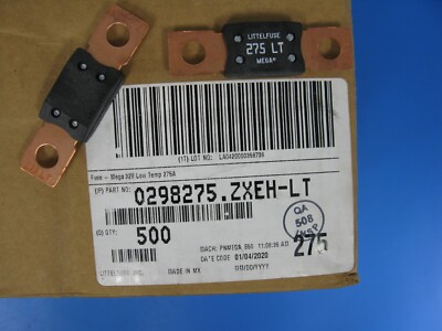 1) *NEW* LITTELFUSE 0298275.ZXEH-LT SLOW BLOW TIME DELAY 32V 275A