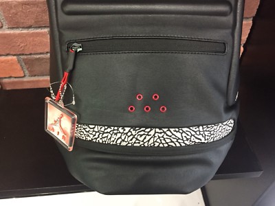 Nike Air Jordan 3 III Retro Black Cement Grey Red Spizike Backpack