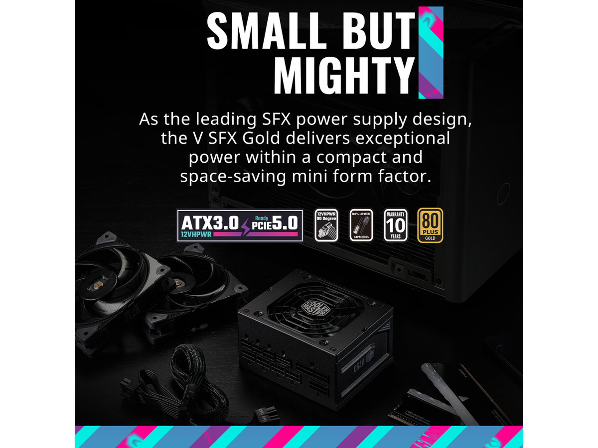 Cooler Master V850 SFX Gold ATX 3.0 Full Modular Small Form Factor