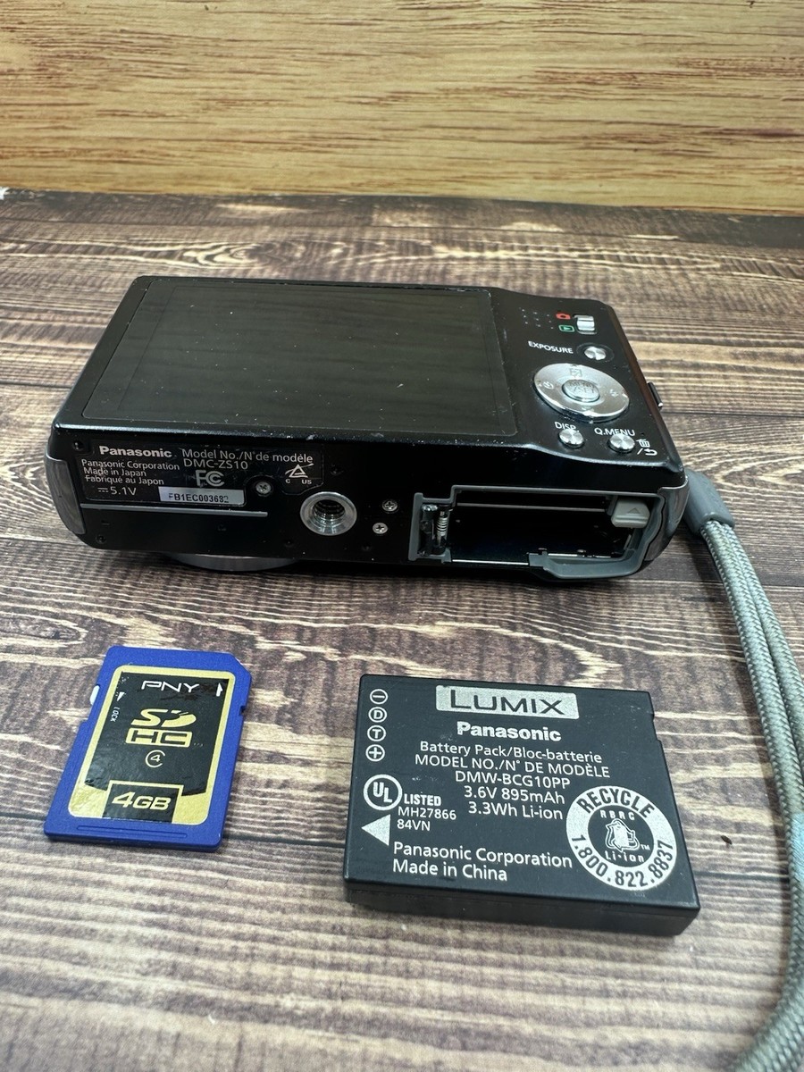 Panasonic Lumix DMC-ZS10 14.1MP Digital Camera - Black for sale