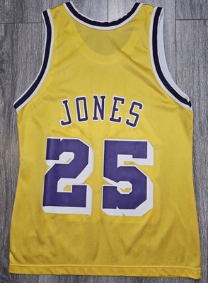Vintage Champion Los Angeles Lakers Eddie Jones Jersey #25 Yellow
