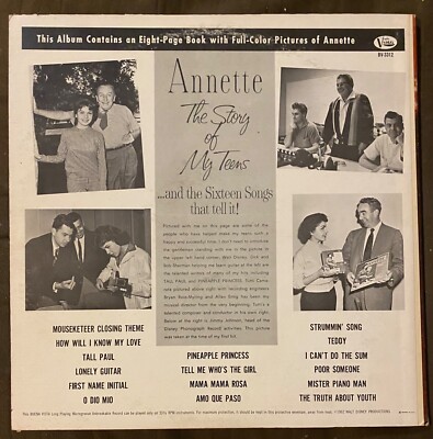 ANNETTE FUNICELLO The Story of my Teens - 1962 1st Press Buena