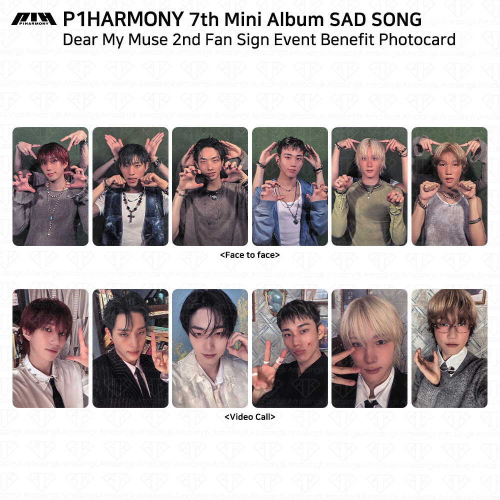 P1Harmony 7th Mini Album SAD SONG Dear My Muse 2nd Fan Sign