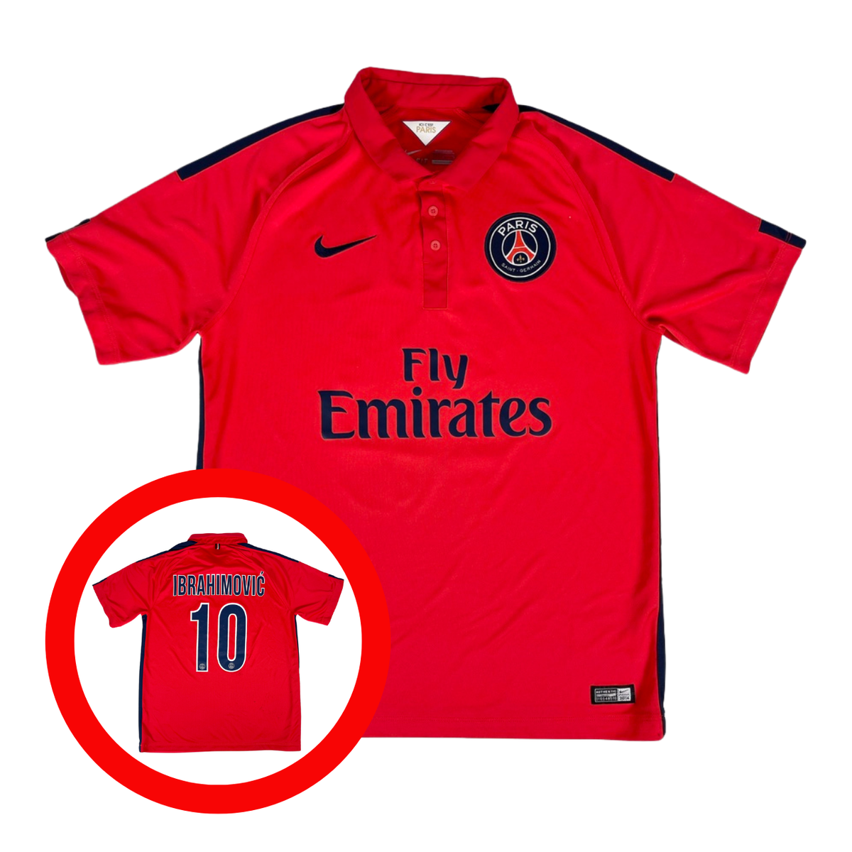 PSG 2014/15 Third Football Shirt L Nike Paris Saint Germain Soccer