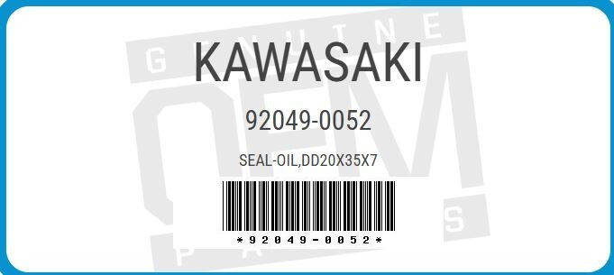 OEM Kawasaki OIL-SEAL DD20X35X7 92049-0052 | eBay