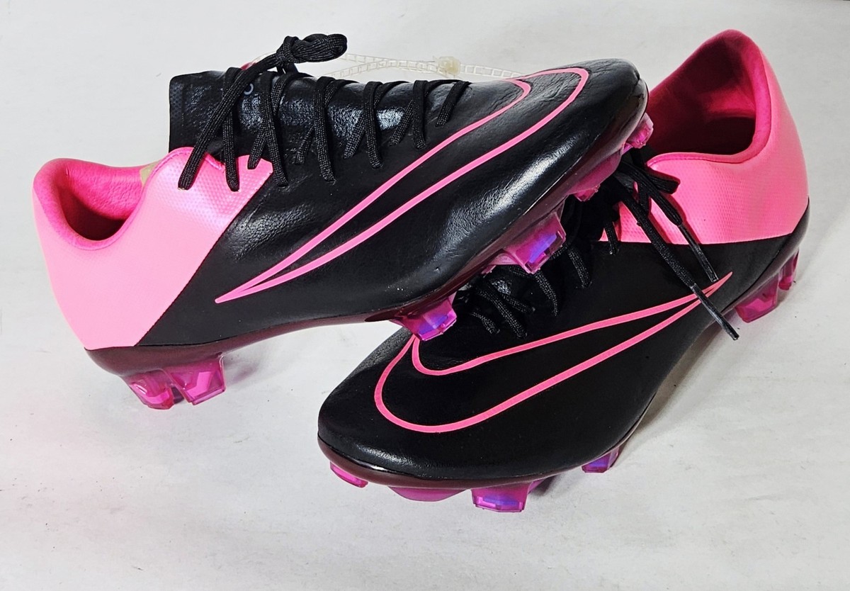 Nike Mercurial Vapor X (Leather) Soccer Cleats ACC Pink/Black