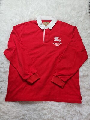 Supreme x Burberry Rugby Red size large 100% Authentic | eBay