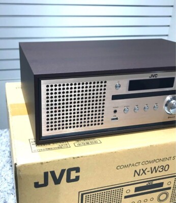JVC NX-W30 Compact Stereo System Bluetooth Walnut Wood Cabinet CD