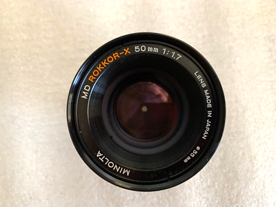 Minolta MD Rokkor-X 50mm F1.7 ∅55 mm Mount Lens w/ caps, Tested
