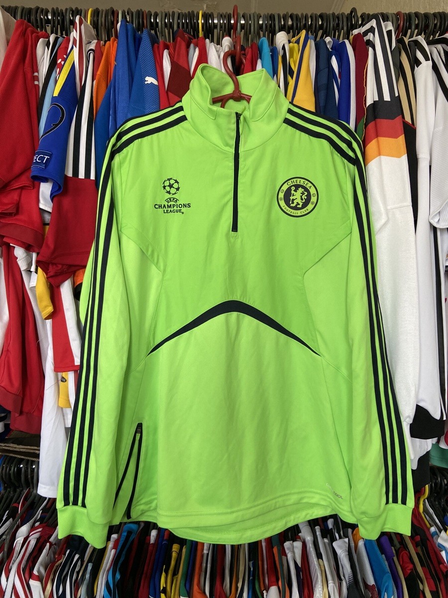 CHELSEA TRAINING CHAMPIONS LEAGUE 1/4 ZIP SWEATSHIRT ADIDAS GREEN