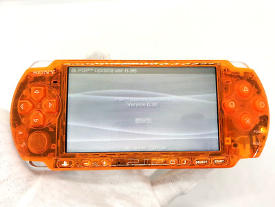 Sony PSP-3000 Playstation Portable Handheld Console Clear Orange