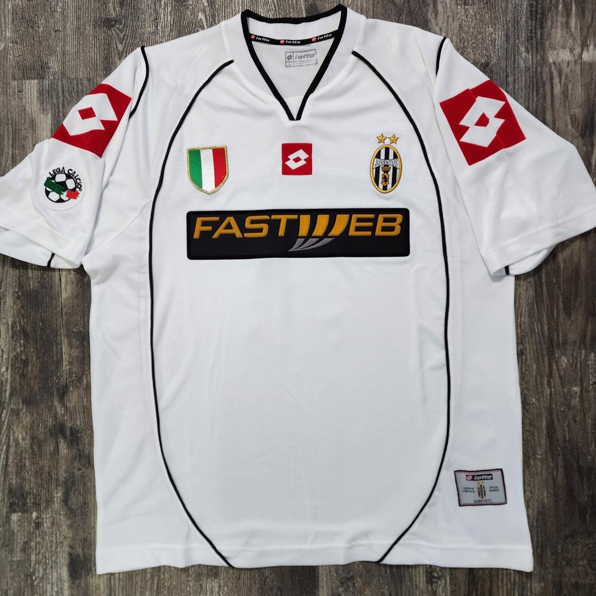 2003 Lotto Juventus Away Soccer Jersey Alessandro Del Piero Men XL