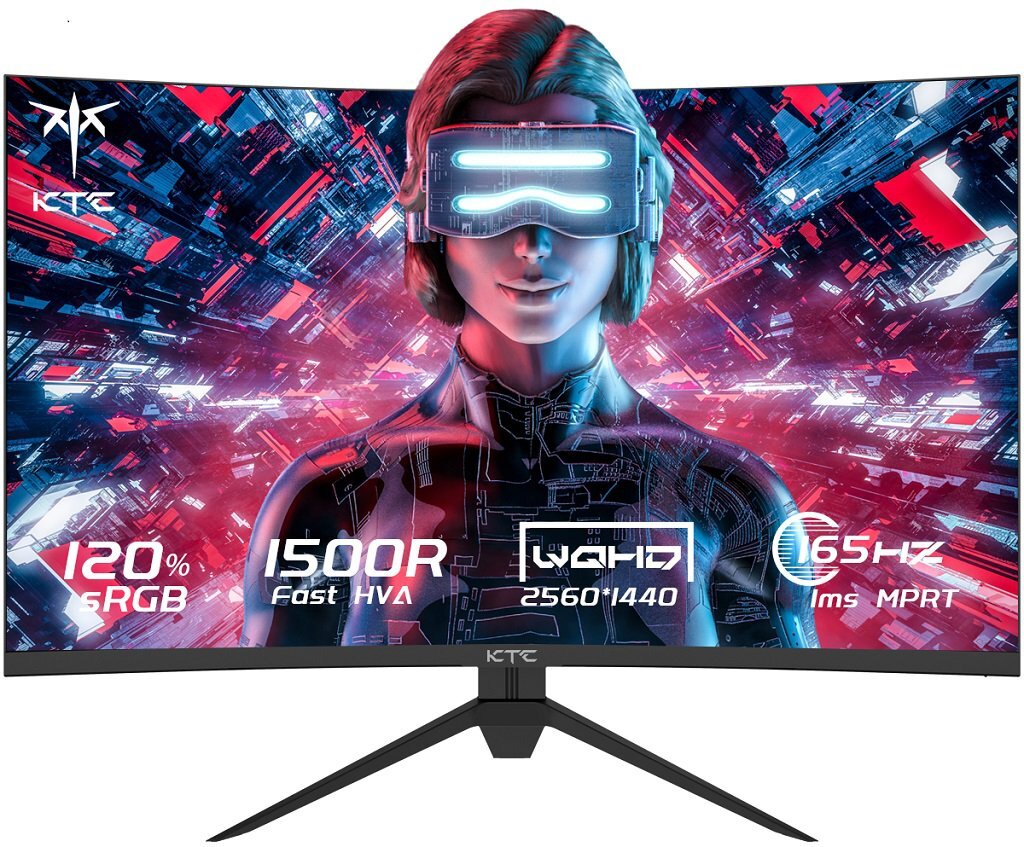 KTC H27S17 27 inch 1440p 1500R Curved Gaming Monitor, 165Hz(144Hz