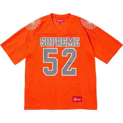 Supreme Spiderweb Football Jersey Black Orange White Blue 4colors