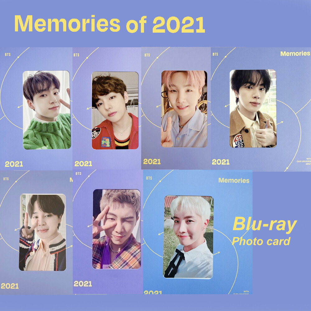 BTS Memories of 2021 Blu-ray Photo card JUNGKOOK V JIMIN JIN SUGA