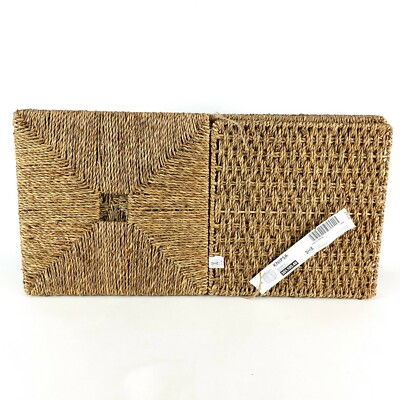 Lot of 2) Ikea KNIPSA Basket Decorative Box Seagrass 12½ x 13 x