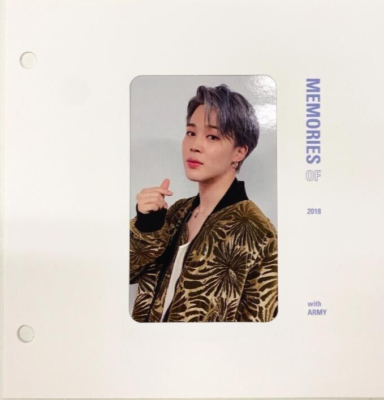 BTS JIMIN MEMORIES OF 2018 Official Photocard With mount Blu-ray