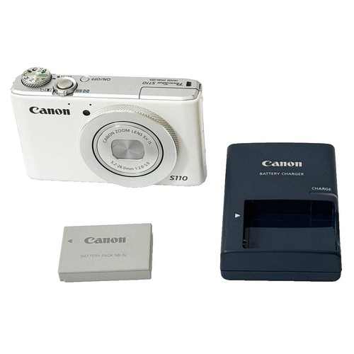Canon PowerShot S110 12.1MP Digital Camera White made in Japan