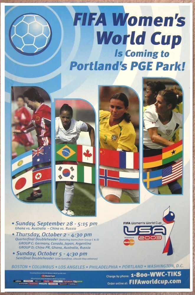 SOCCER 2003 FIFA Women's World Cup POSTER Portland Oregon SHANNON