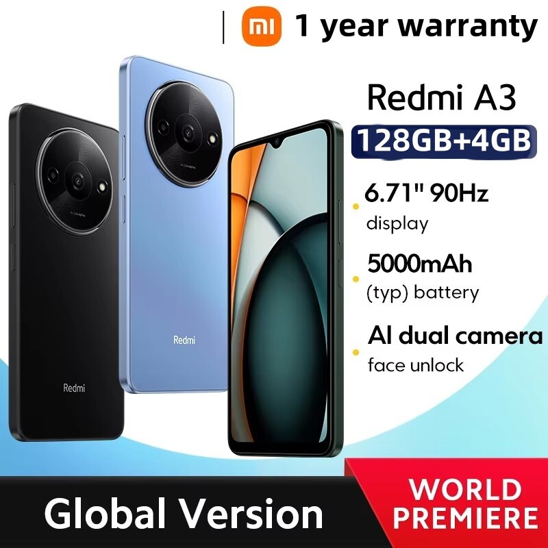 Xiaomi Redmi A3 128GB +4GB Unlocked Global Version Android