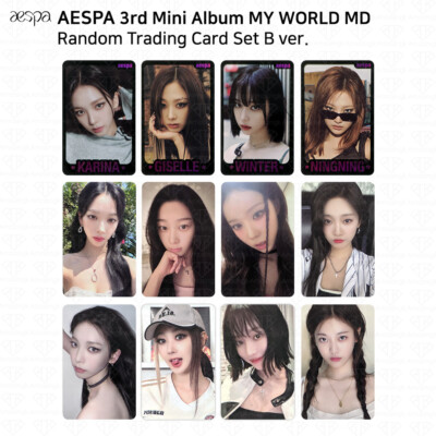 Aespa Official MD MY WORLD Random Trading Card Set B Ver Photocard