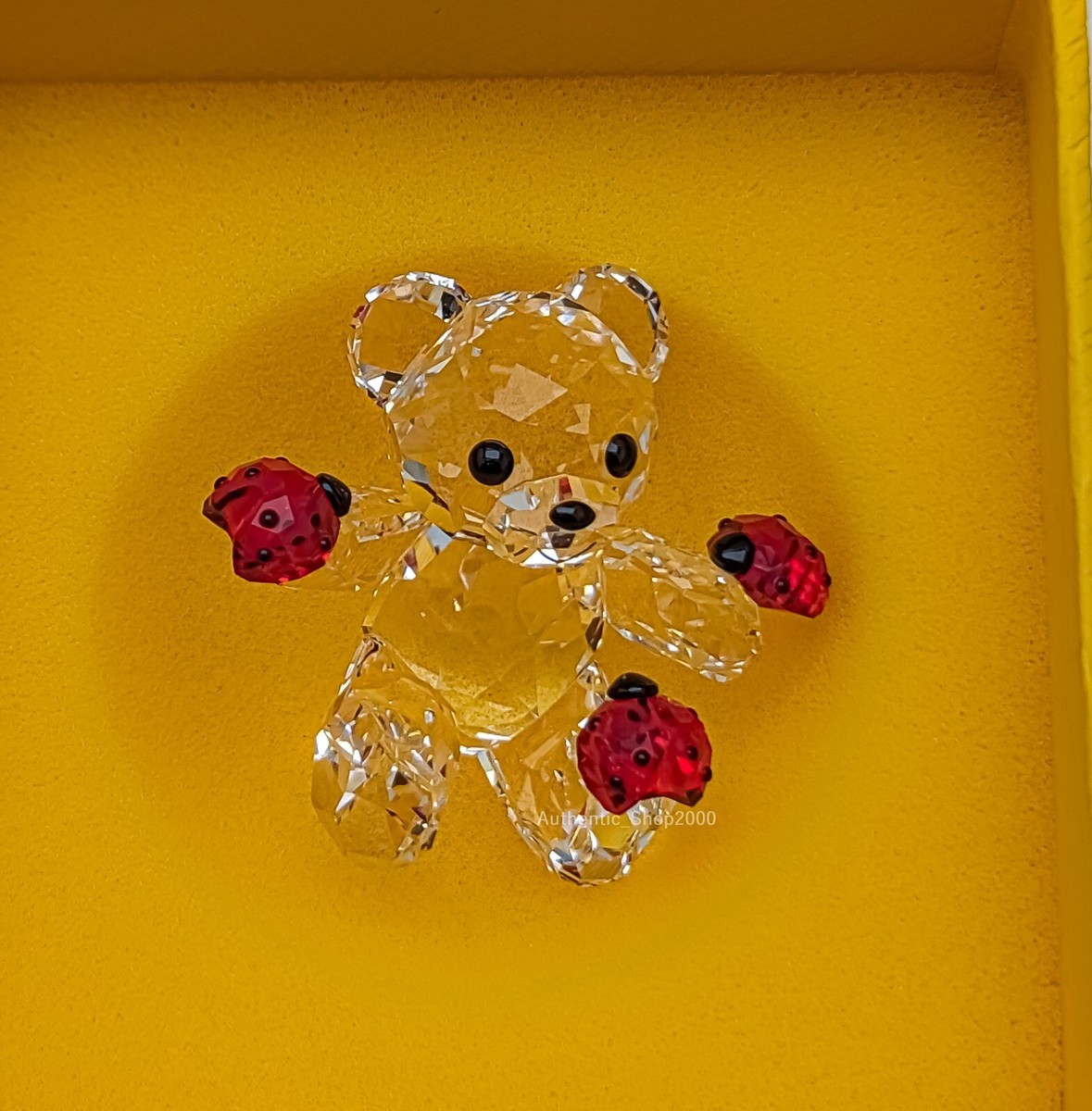 New w Gift Box SWAROVSKI Crystal Kris Bear Good Luck Bear Display