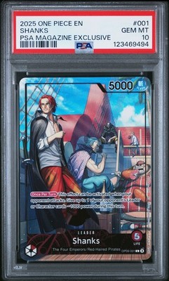 2025 ONE PIECE PROMOS PSA MAGAZINE EXCLUSIVE #001 SHANKS PSA 10 | eBay